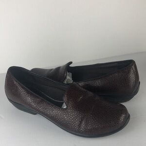 Dansko Olivia Brown Shimmery Elastic Loafers
